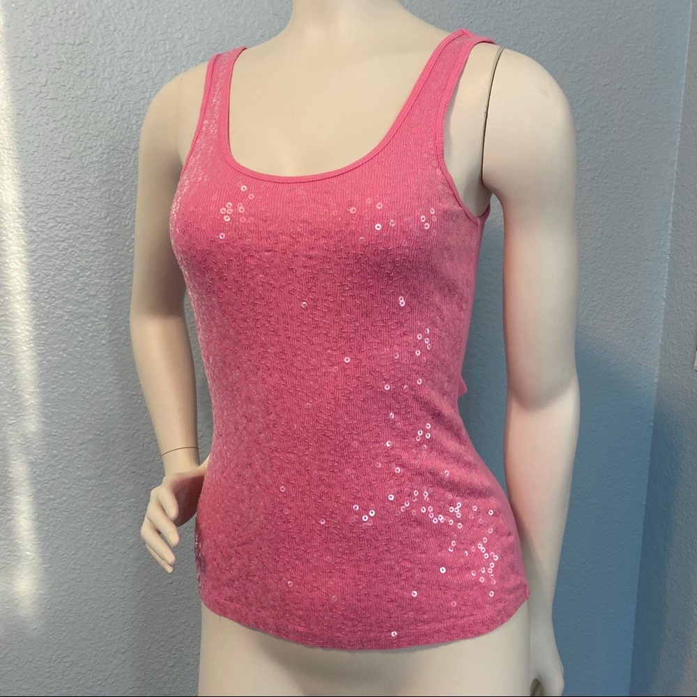 Express Pink Sequin Tank Top